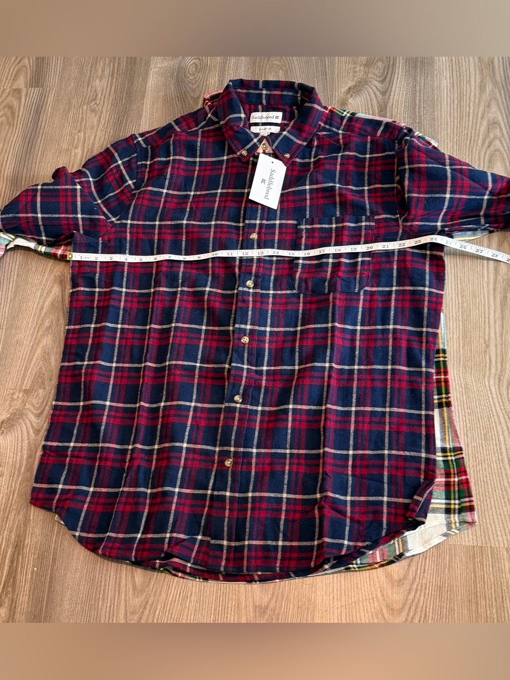 Saddlebred lot of 2 Button Down Flannel Shirts Men’s size Large NWT Classic Fit - Picture 6 of 10